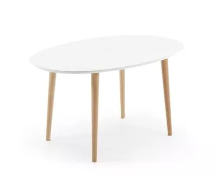 Стол Oakland овальный раздвижной белый