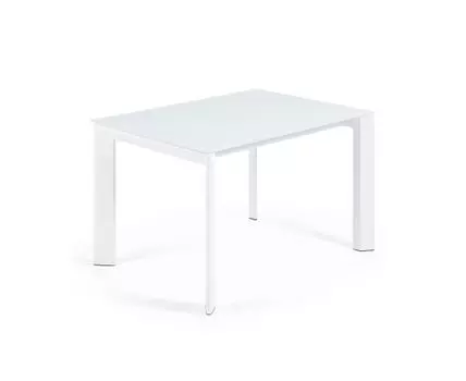 Стол обеденный Atta 120(180)x80 белое стекло