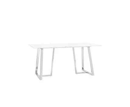 Стол обеденный Даллас 160*90 белый стеклянный