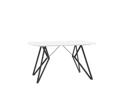 Стол обеденный Денвер 140*90 белый стеклянный