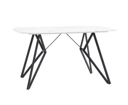 Стол обеденный Денвер (черный, белый, 140)