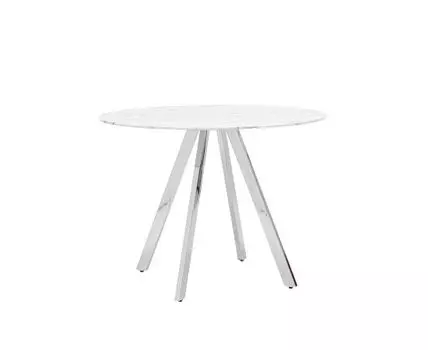 Стол обеденный Хьюстон D100 белый стеклянный