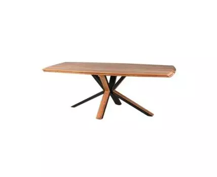 Стол обеденный из акации (коричневый, черный, 100)