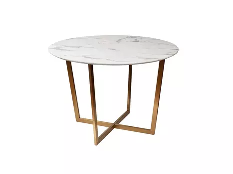 Стол обеденный круглый Pearl White