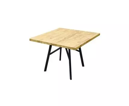 Стол обеденный квадратный (бежевый, черный, 120)