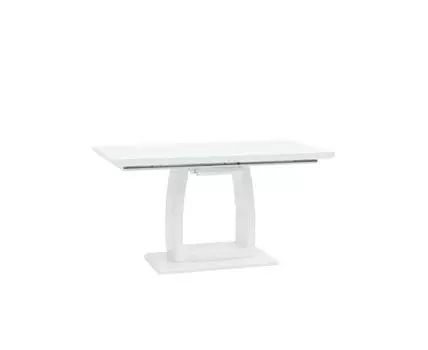 Стол обеденный Орлеан раскладной 140-170*80 глянцевый белый