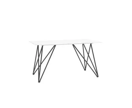 Стол обеденный Сакраменто 140*90 белый стеклянный