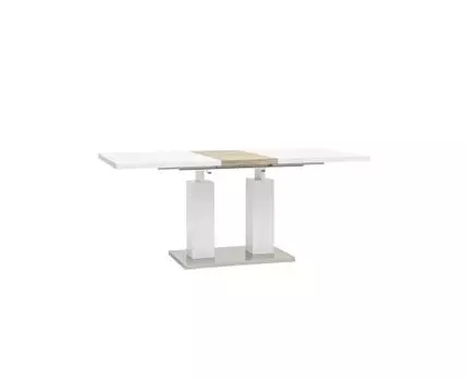 Стол обеденный Сиэтл раскладной 140-180*90 глянцевый белый