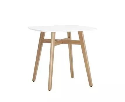 Стол обеденный Target 80*80 белый ножки массив бука