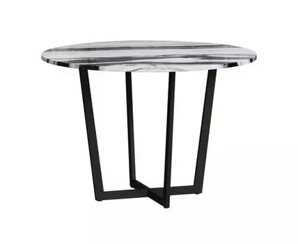 Стол обеденный Тасос (черный, белый)