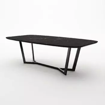 Стол овальный Mercedes 160, керамика черная