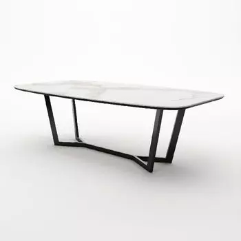 Стол овальный Mercedes 200, керамика белая