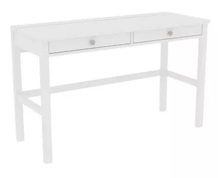 Стол письменный 02 Кантри, массив сосны, цвет белый