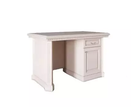Стол письменный 1-тумбовый в цвете Слоновая кость (Бежевый, 130)