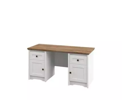 Стол письменный 2 тумбовый Кантри с дверками и ящиками