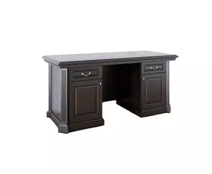 Стол письменный 2-тумбовый в цвете Антик (Черный, 164)