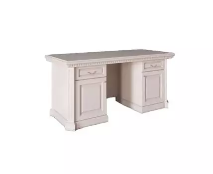 Стол письменный 2-тумбовый в цвете Слоновая кость (Бежевый, 164)