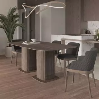 Стол прямоугольныи Denver 270, шпон, две опоры дерево