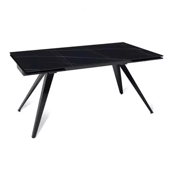 Стол раскладной Asti (160+40+40), керамика матовая Black gold