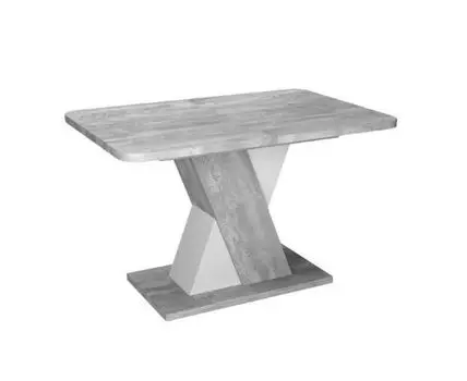 Стол раскладной Bruno (120+40) бетонный камень/белый бриллиант