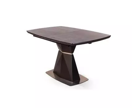 Стол раскладной Diamond (140+40) глазурованное стекло черный