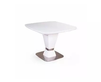 Стол раскладной Madison (100+40 см) матовое закаленное стекло белый