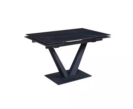 Стол раскладной Malibu (120+30+30), керамика матовая Black Gold