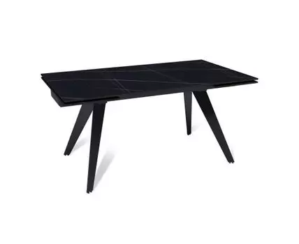 Стол раскладной Rhein (160+40+40), керамика матовая Black gold