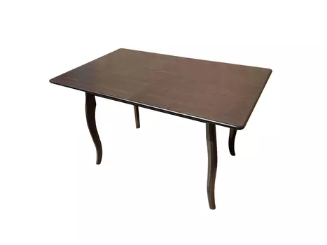 Стол шпонированный фрезерованный с 4-мя точеными ногами цвет Шоколад
