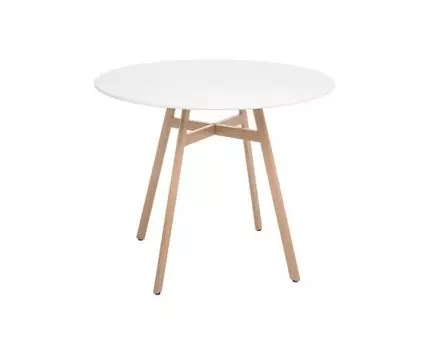 Стол Skandi 90 белый (желтый, черный, 80)