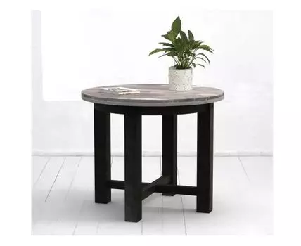 Стол Старый Друг со столешницей из старой доски в сером цвете (120)