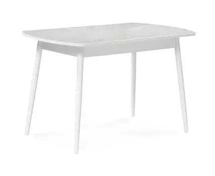 Стол стеклянный Бейкер 120(152)х70х75 белый