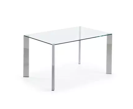 Стол стеклянный Corner хром
