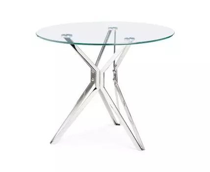 Стол стеклянный Roko 80х75 chrome