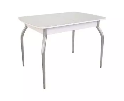 Стол стеклянный Танго 110(146)х75х75 белый / белый