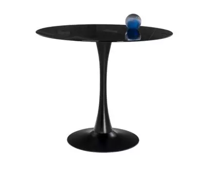 Стол стеклянный Tulip 90x74 black glass