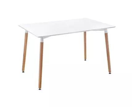 Стол Table 110 white / wood (черный, черный, 80)