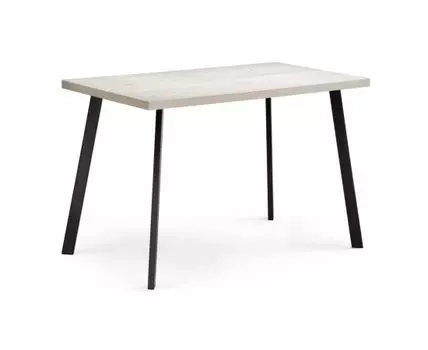 Стол Тринити Лофт 120 25 мм черный матовый / юта (Белый, 115)