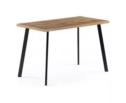 Стол Тринити Лофт 120 25 мм вотан / дуб черный матовый (хром)