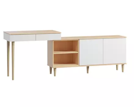 Стол-тумба Элвуд-1 White Plywood