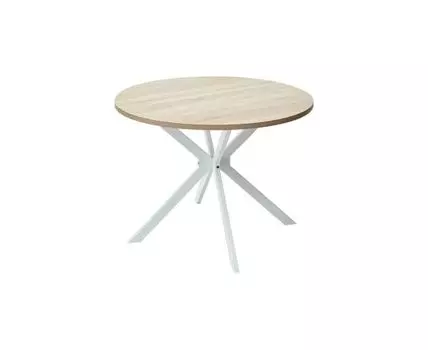 Стол ВЕГА D100 (дуб, белый)