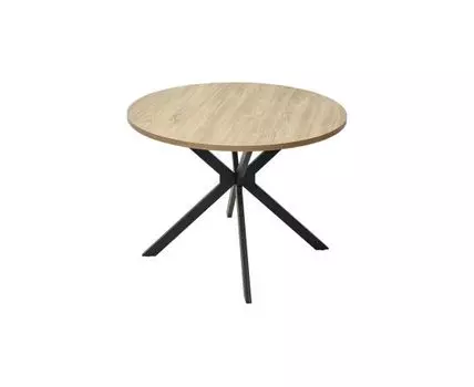 Стол ВЕГА D100 (дуб, черный)