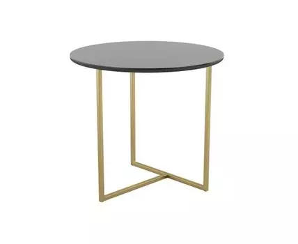 Стол журнальный Калифорния "Альбано Glass" черная Lacobel