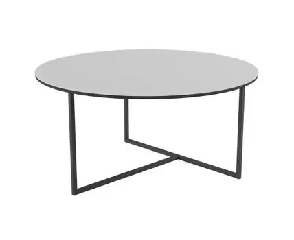 Стол журнальный Калифорния "Маджоре Glass" белая Lacobel