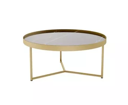 Стол журнальный Калифорния Ориндж Сахара нуар/Золото