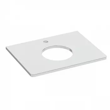 Столешница Lemark OLIVIA 65см под 1 раковину из стекла, цвет: Белый