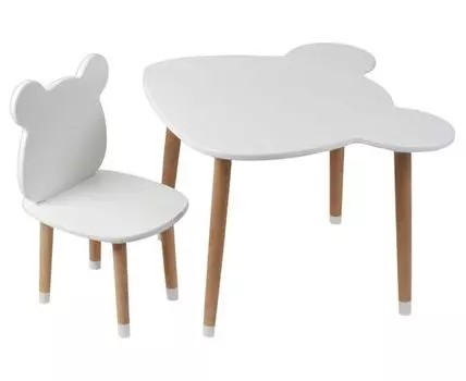Столик и стульчик Мишка (Белый)