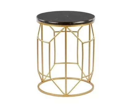 Столик интерьерный (золотистый, черный, кирпичный, золотистый)