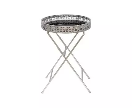 Столик кофейный со стеклянной столешницей 50х50х71см