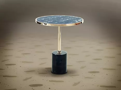 Столик придиванный Dekala 46 черный/золотой